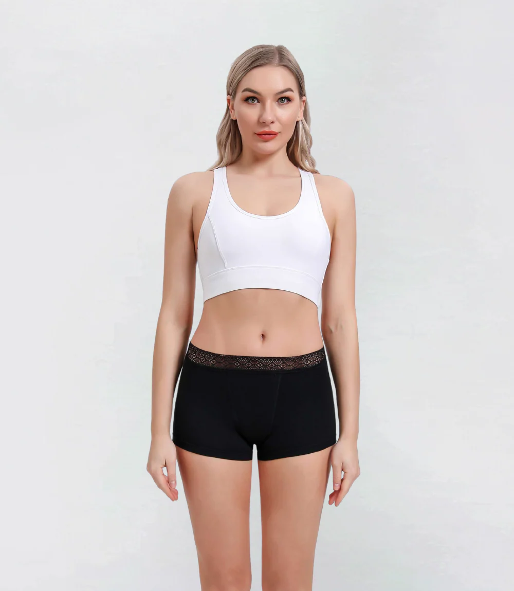 Kanten Boyshort - 100% Lekvrij